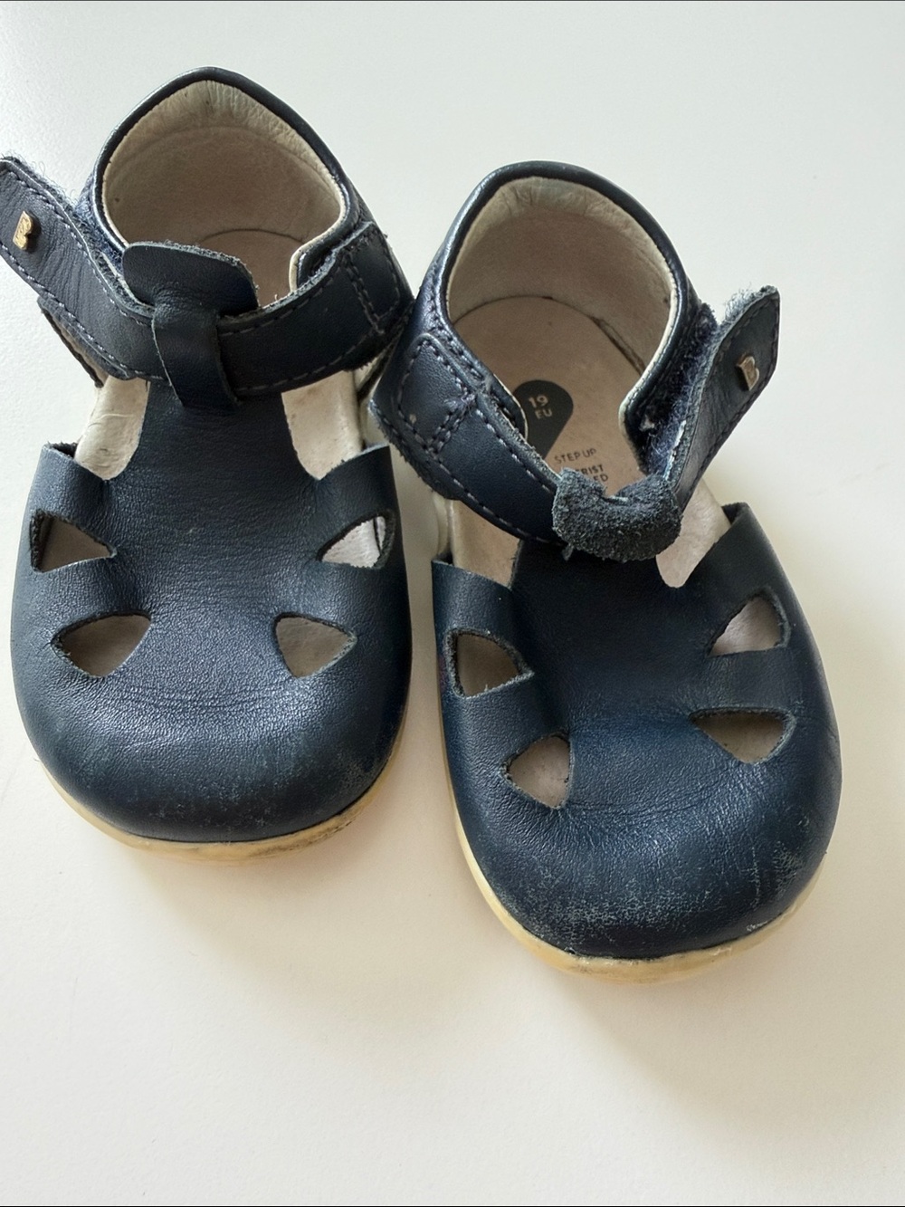 Bobux Kids Navy Leather Sandals - Picture 3 of 7
